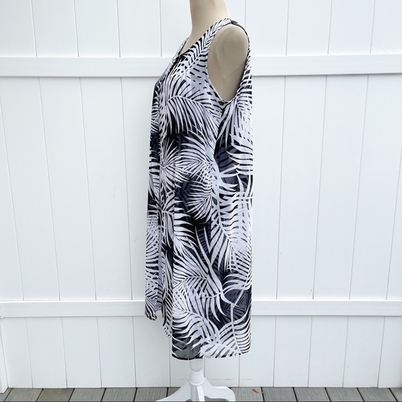 Susan Graver Women Palm Print dress Sz M - Picture 4 of 15